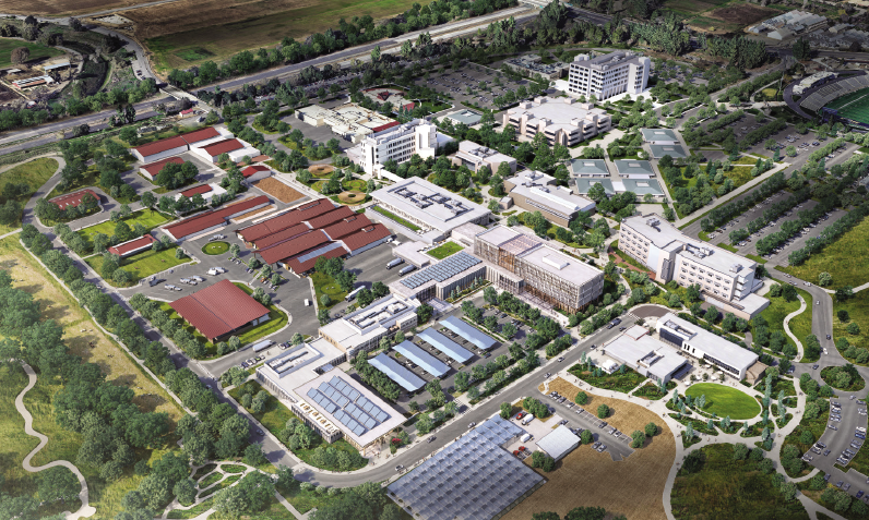 A rendering of the aerial view of the VMC