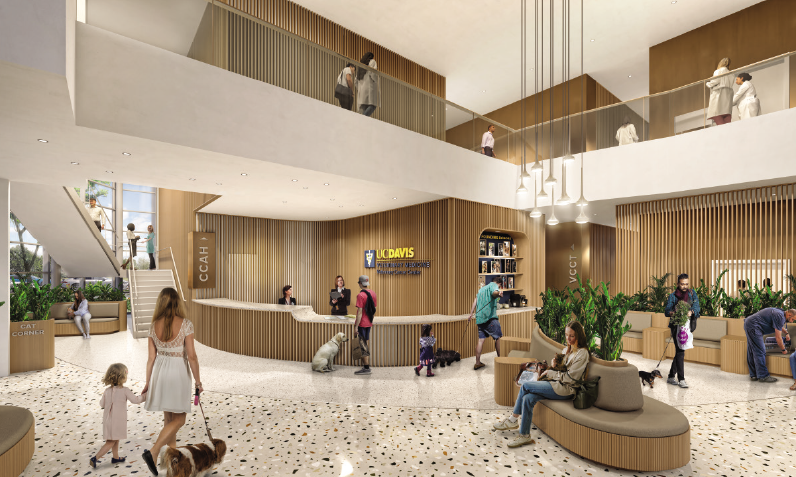 Rendering of the VMC Veterinary Cancer Center.
