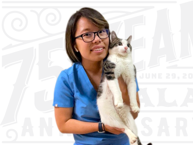 Molly Mettler holding a kitty